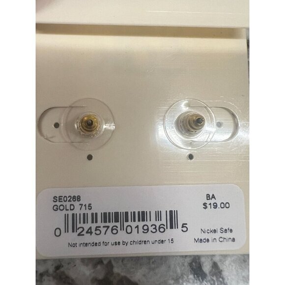 The Sak Gold Flower Stud‎ Earrings NEW - Picture 2 of 2